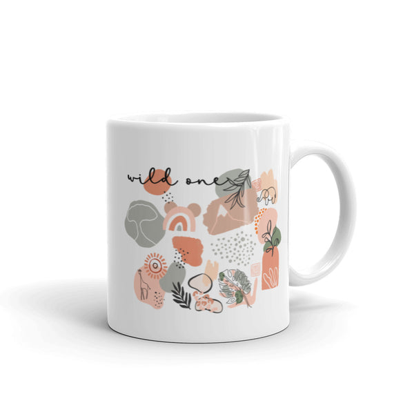 Boho Disney Wild Ones Mug Animal Kingdom White Glossy Mug