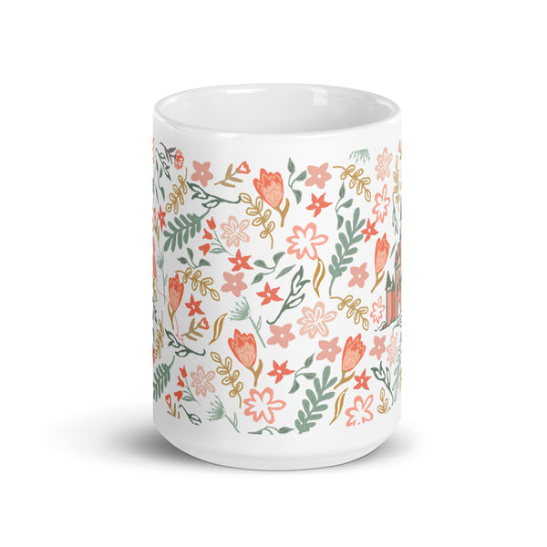 Cinderella's Castle Garden Mug Floral Spring Disney Mug