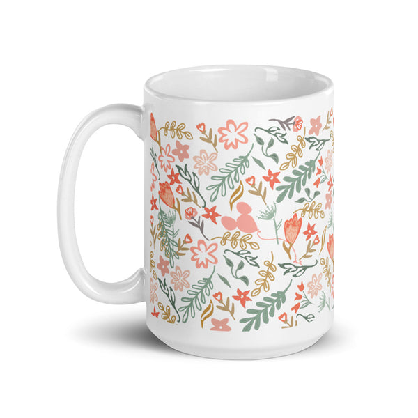 Cinderella's Castle Garden Mug Floral Spring Disney Mug