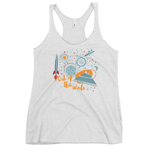 Space Mountain Tank Top Disney Out of This World Disney Parks Women's Racerback Tank Top