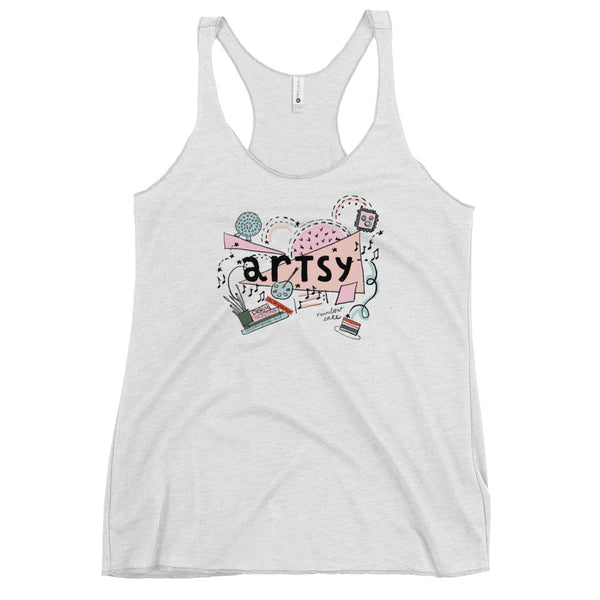 Artsy Disney Tank Top Epcot Festival of the Arts Hidden Mickey Artsy Women's Racerback Tank