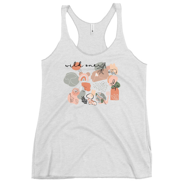 Boho Disney Animal Kingdom Wild One Women's Racerback Tank