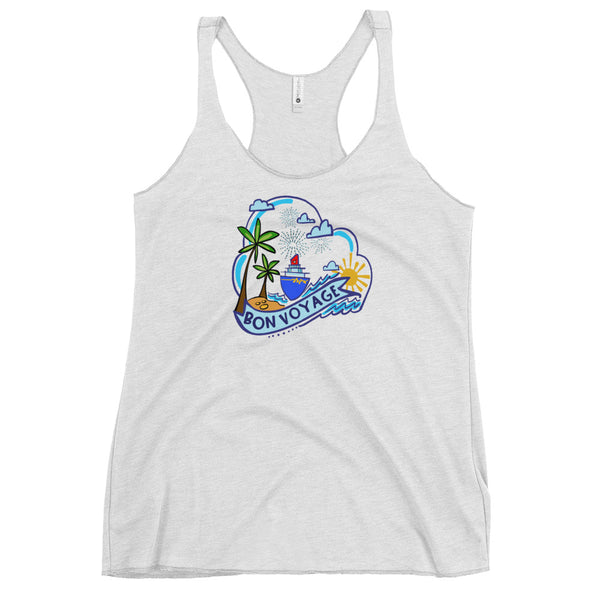 Bon Voyage Tank Top Disney Cruise Shirt Castaway Cay Women's Racerback Tank
