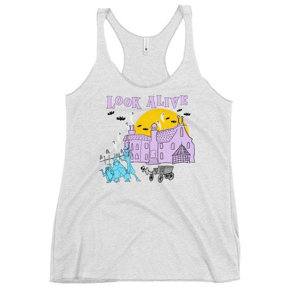 Haunted Mansion Look Alive Grim Grinning Ghosts Disney shirt Women's Racerback Tank
