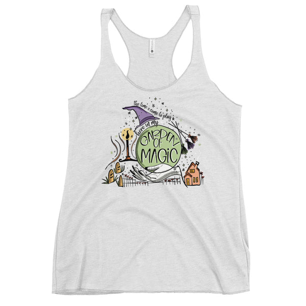 Hocus Pocus Garden of Magic Tank Top Disney Halloween Shirt Sarah Sanderson's Song Halloween Women's Racerback Tank