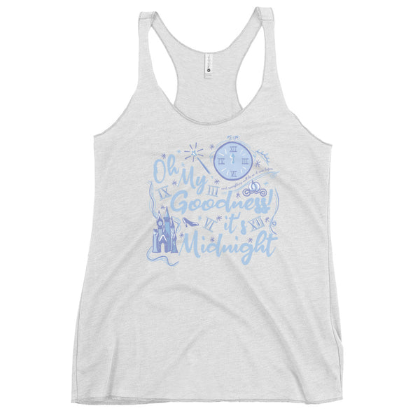 Cinderella Midnight Oh My Goodness Tank Top Disney New Years Cinderella Women's Racerback Tank