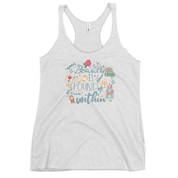 Belle Beauty Within Tank Top Disney Princess Beauty and the Beast Women's Racerback Tank