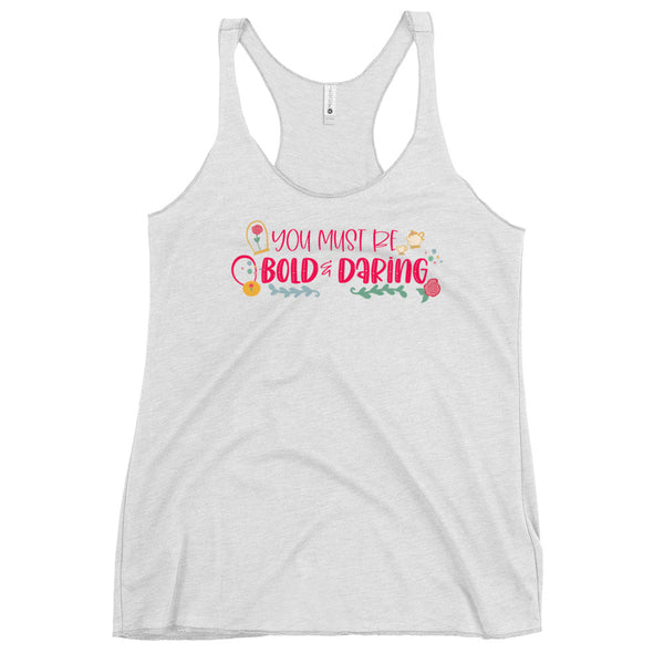 runDisney Belle Tank Top Disney Princess Half Marathon Beauty and the Beast You Must Be Bold Disney Princess Belle Racerback Tank Top