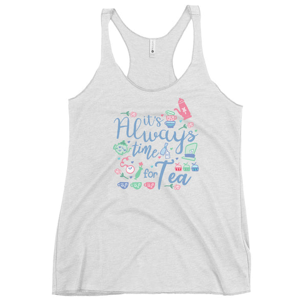 Alice in Wonderland Tea Party Tank Top It's Always Time for Tea Magic Kingdom Women's Racerback Tank