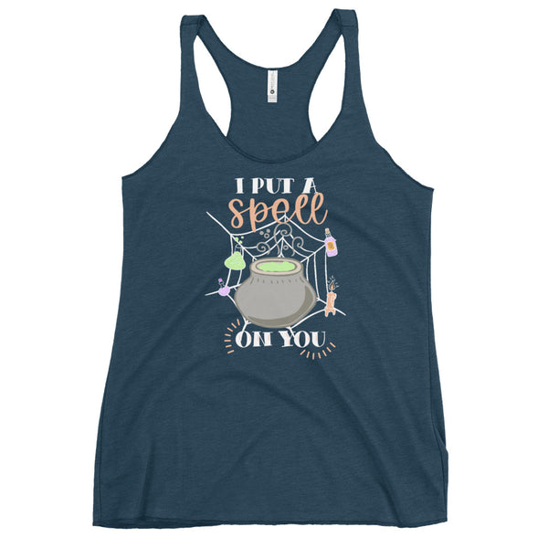 Hocus Pocus I Put a Spell On You Disney Halloween Women's Racerback Tank
