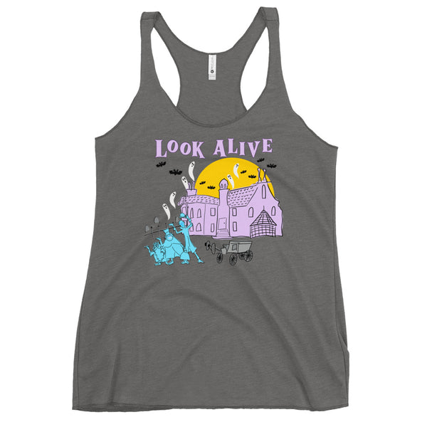 Haunted Mansion Look Alive Grim Grinning Ghosts Disney shirt Women's Racerback Tank