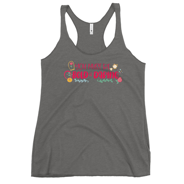 runDisney Belle Tank Top Disney Princess Half Marathon Beauty and the Beast You Must Be Bold Disney Princess Belle Racerback Tank Top