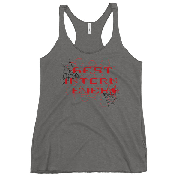 Marvel Spiderman Tank Top Avenger Campus Outfit Best Intern Ever Peter Parker Disney Women's Racerback Tank