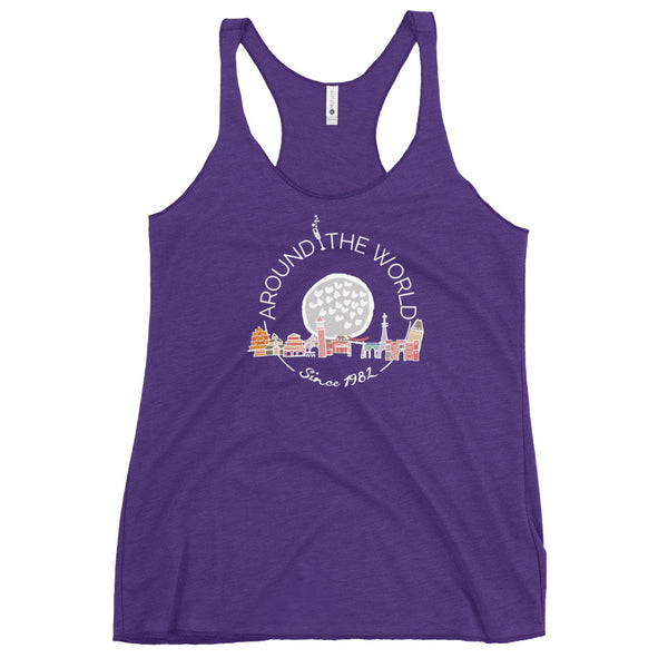 Epcot Since 1982 Tank Top Around the World Showcase Women's Racerback Tank Top