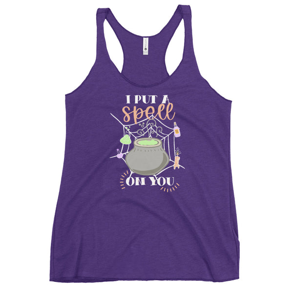 Hocus Pocus I Put a Spell On You Disney Halloween Women's Racerback Tank