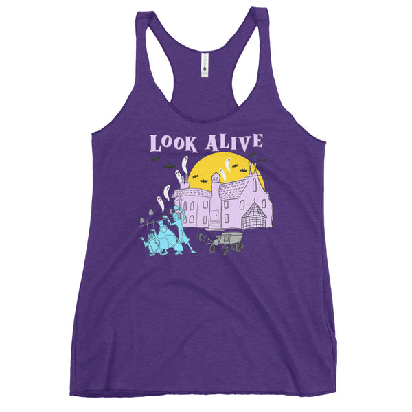 Haunted Mansion Look Alive Grim Grinning Ghosts Disney shirt Women's Racerback Tank