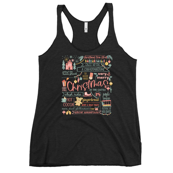 Disney Christmas List Tank Top Disney Shirt Disney at Christmas Women's Racerback Tank
