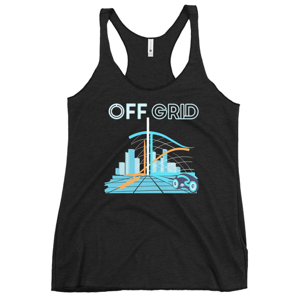 TRON Off Grid Tank Top Disney Shirt Lightcycle Ride Disney Shirt Tron Women's Racerback Tank
