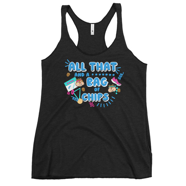 runDisney Chip and Dale 90s All that Disney running Women's Racerback Tank