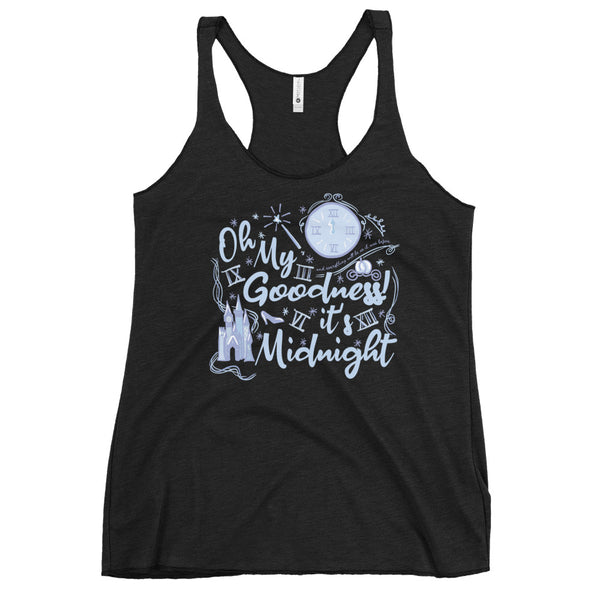 Cinderella Midnight Oh My Goodness Tank Top Disney New Years Cinderella Women's Racerback Tank
