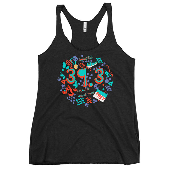 runDisney tank top Goofy Challenge 39.3 miles 90s Disney running Women's Racerback Tank