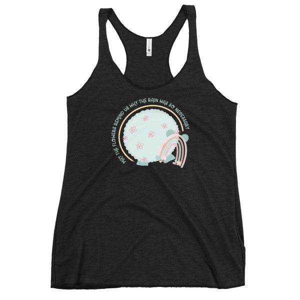 Epcot Flower and Garden Spaceship Earth Tank Top Mickey Rainbow Disney Women's Racerback Tank