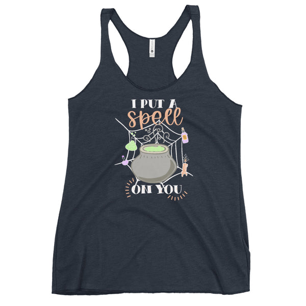 Hocus Pocus I Put a Spell On You Disney Halloween Women's Racerback Tank