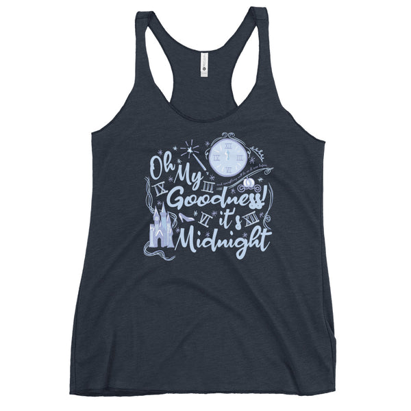 Cinderella Midnight Oh My Goodness Tank Top Disney New Years Cinderella Women's Racerback Tank