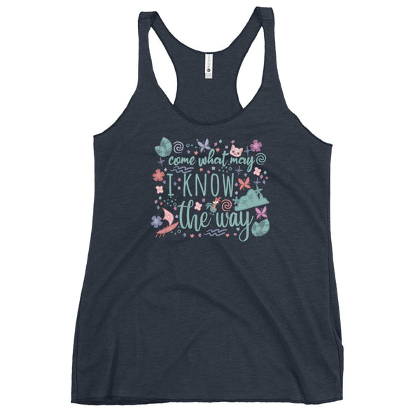 Moana Come What May Tank Top I Know the Way Disney Princess Moana Women's Racerback Tank