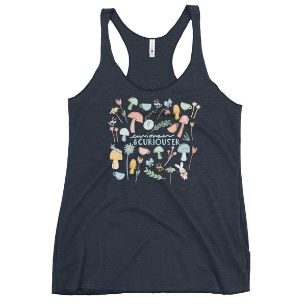 Alice in Wonderland Garden Tank Top Curiouser and Curiouser Disney Women's Racerback Tank Top