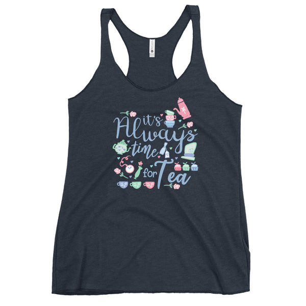 Alice in Wonderland Tea Party Tank Top It's Always Time for Tea Magic Kingdom Women's Racerback Tank