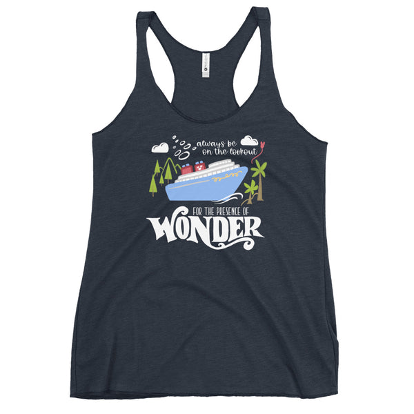 Disney Wonder Cruise Tank Top Disney Family Cruise Vacation Women's Racerback Tank