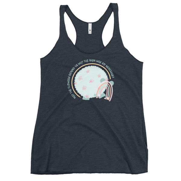 Epcot Flower and Garden Spaceship Earth Tank Top Mickey Rainbow Disney Women's Racerback Tank