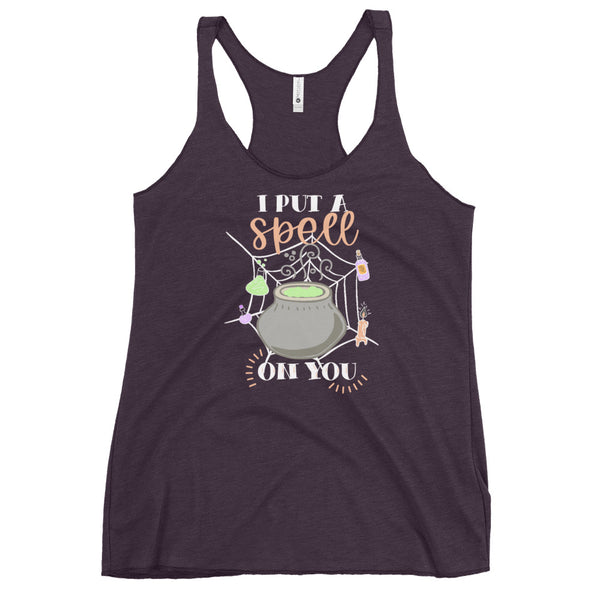 Hocus Pocus I Put a Spell On You Disney Halloween Women's Racerback Tank