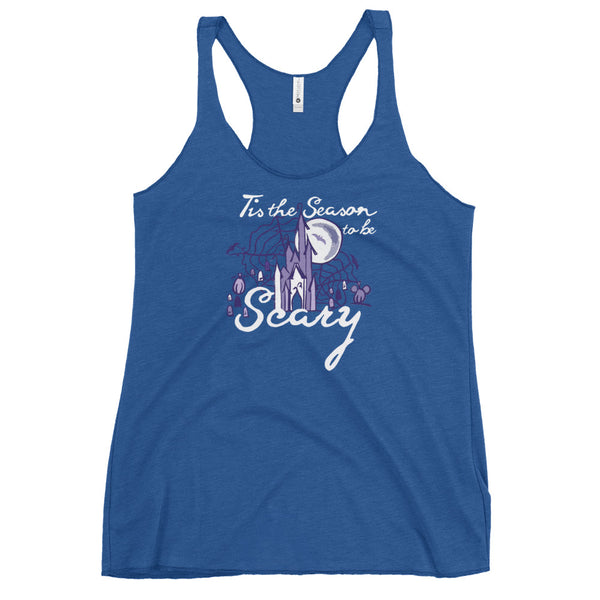Scary Season Tank Top Disney Halloween Tis the Season to Be Scary Women's Racerback Tank