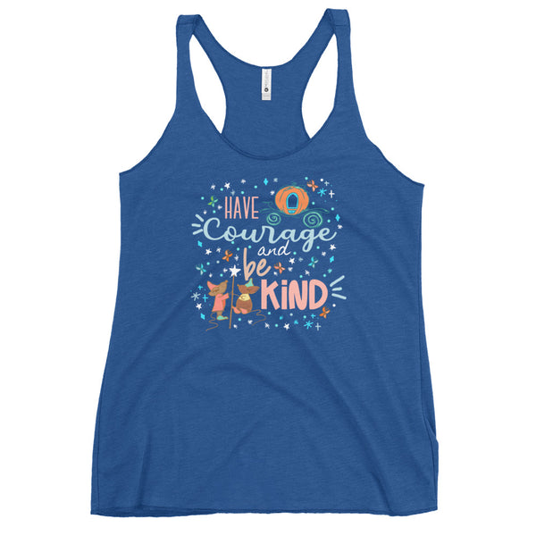 Cinderella Courage Tank Top Have Courage and Be Kind Disney Women's Racerback Tank