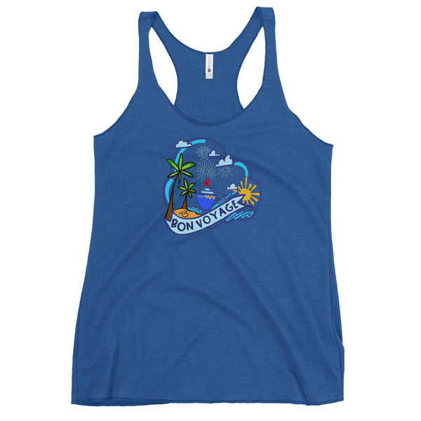 Bon Voyage Tank Top Disney Cruise Shirt Castaway Cay Women's Racerback Tank