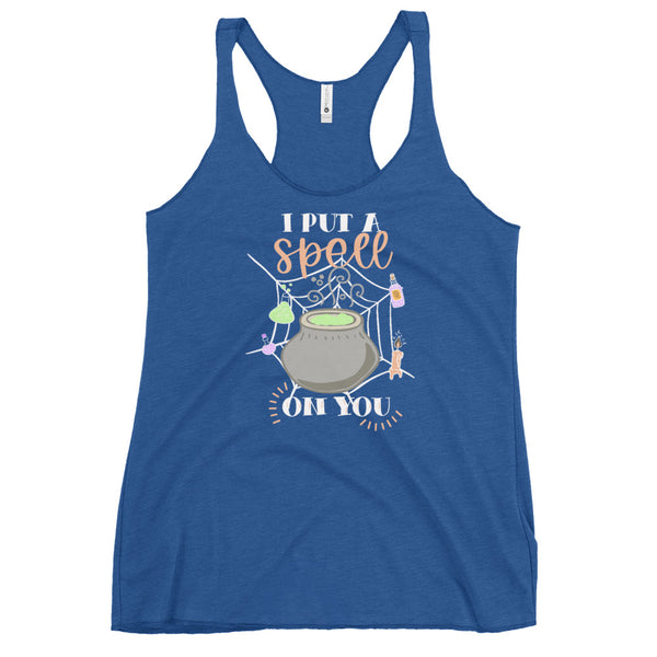 Hocus Pocus I Put a Spell On You Disney Halloween Women's Racerback Tank