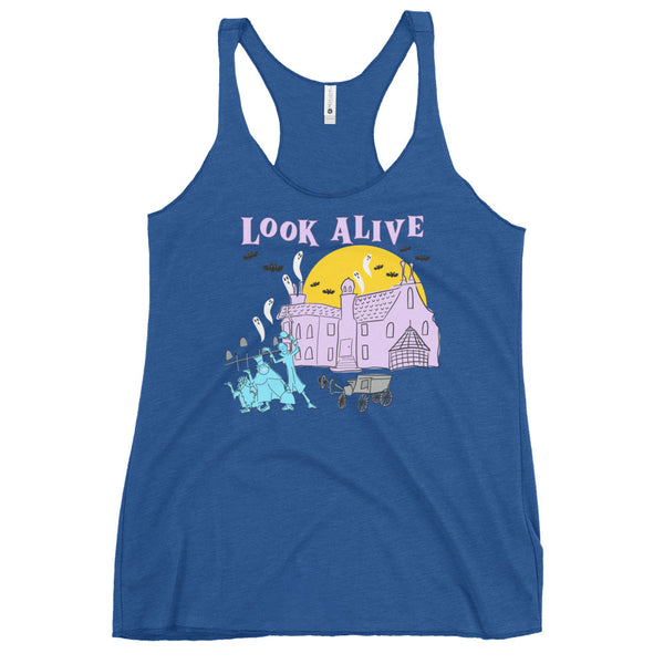 Haunted Mansion Look Alive Grim Grinning Ghosts Disney shirt Women's Racerback Tank