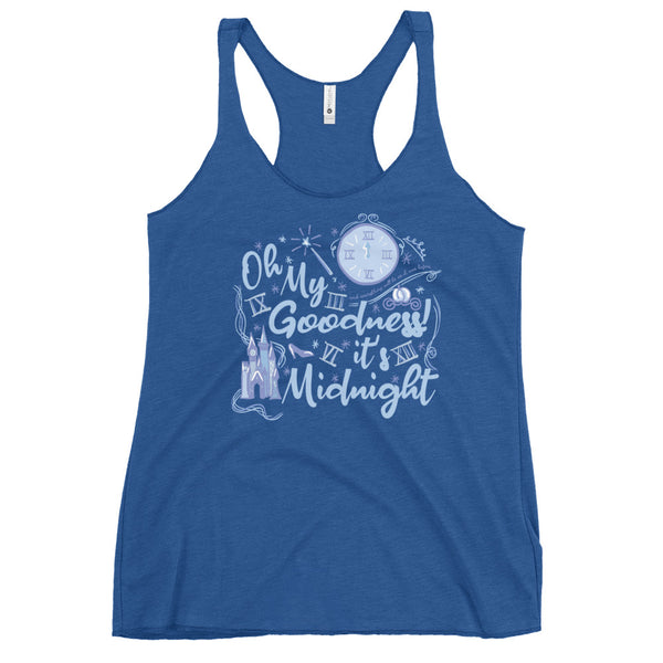 Cinderella Midnight Oh My Goodness Tank Top Disney New Years Cinderella Women's Racerback Tank
