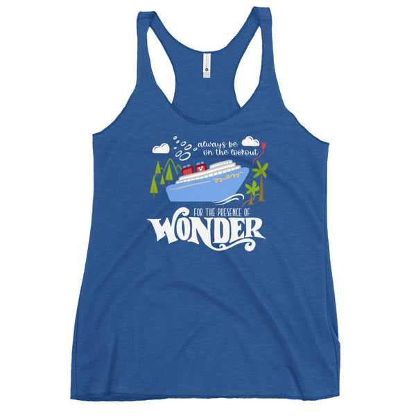 Disney Wonder Cruise Tank Top Disney Family Cruise Vacation Women's Racerback Tank