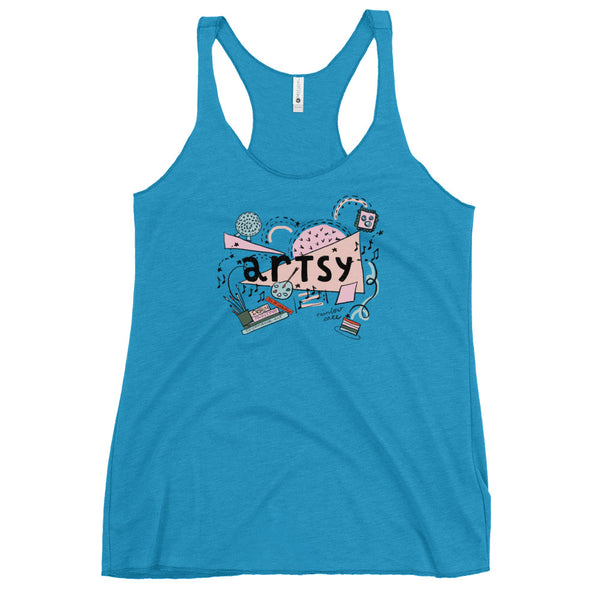 Artsy Disney Tank Top Epcot Festival of the Arts Hidden Mickey Artsy Women's Racerback Tank