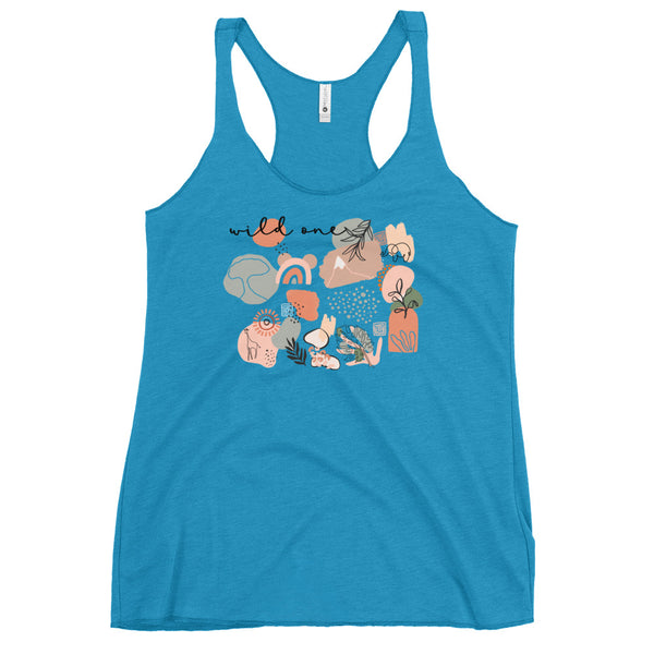 Boho Disney Animal Kingdom Wild One Women's Racerback Tank