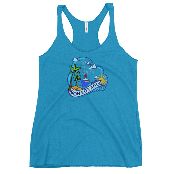 Bon Voyage Tank Top Disney Cruise Shirt Castaway Cay Women's Racerback Tank