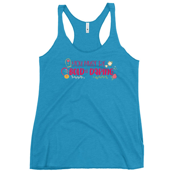 runDisney Belle Tank Top Disney Princess Half Marathon Beauty and the Beast You Must Be Bold Disney Princess Belle Racerback Tank Top