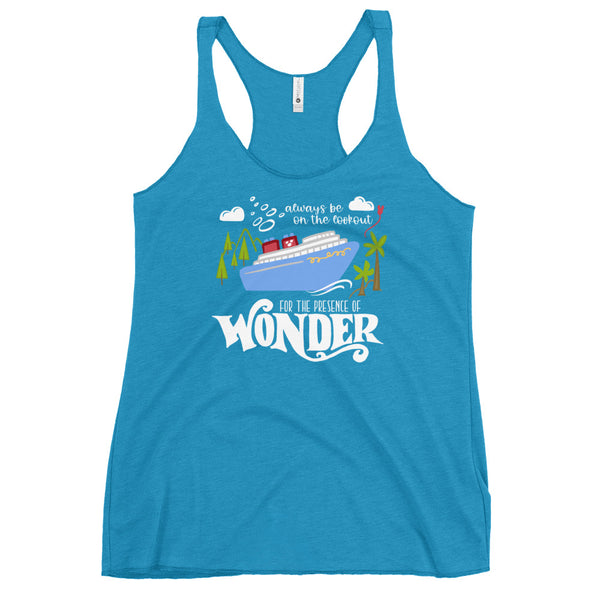 Disney Wonder Cruise Tank Top Disney Family Cruise Vacation Women's Racerback Tank
