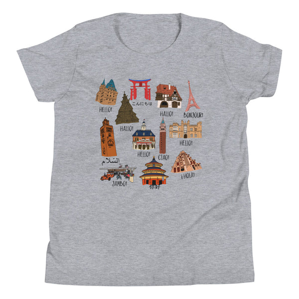 Epcot World Showcase Hello World Youth Short Sleeve T-Shirt