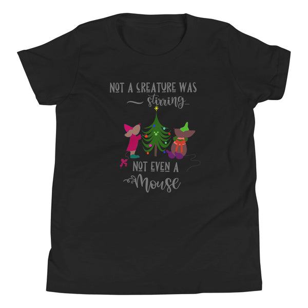 Disney Cinderella Kids T-Shirt Jaq and Gus Holiday Christmas Tree Kids T-Shirt