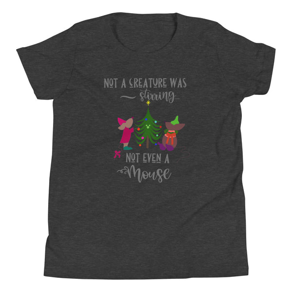 Disney Cinderella Kids T-Shirt Jaq and Gus Holiday Christmas Tree Kids T-Shirt