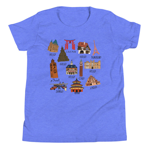 Epcot World Showcase Hello World Youth Short Sleeve T-Shirt